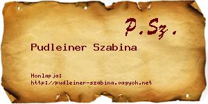 Pudleiner Szabina névjegykártya