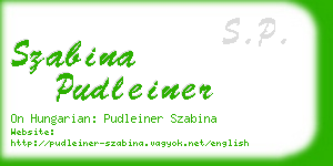 szabina pudleiner business card